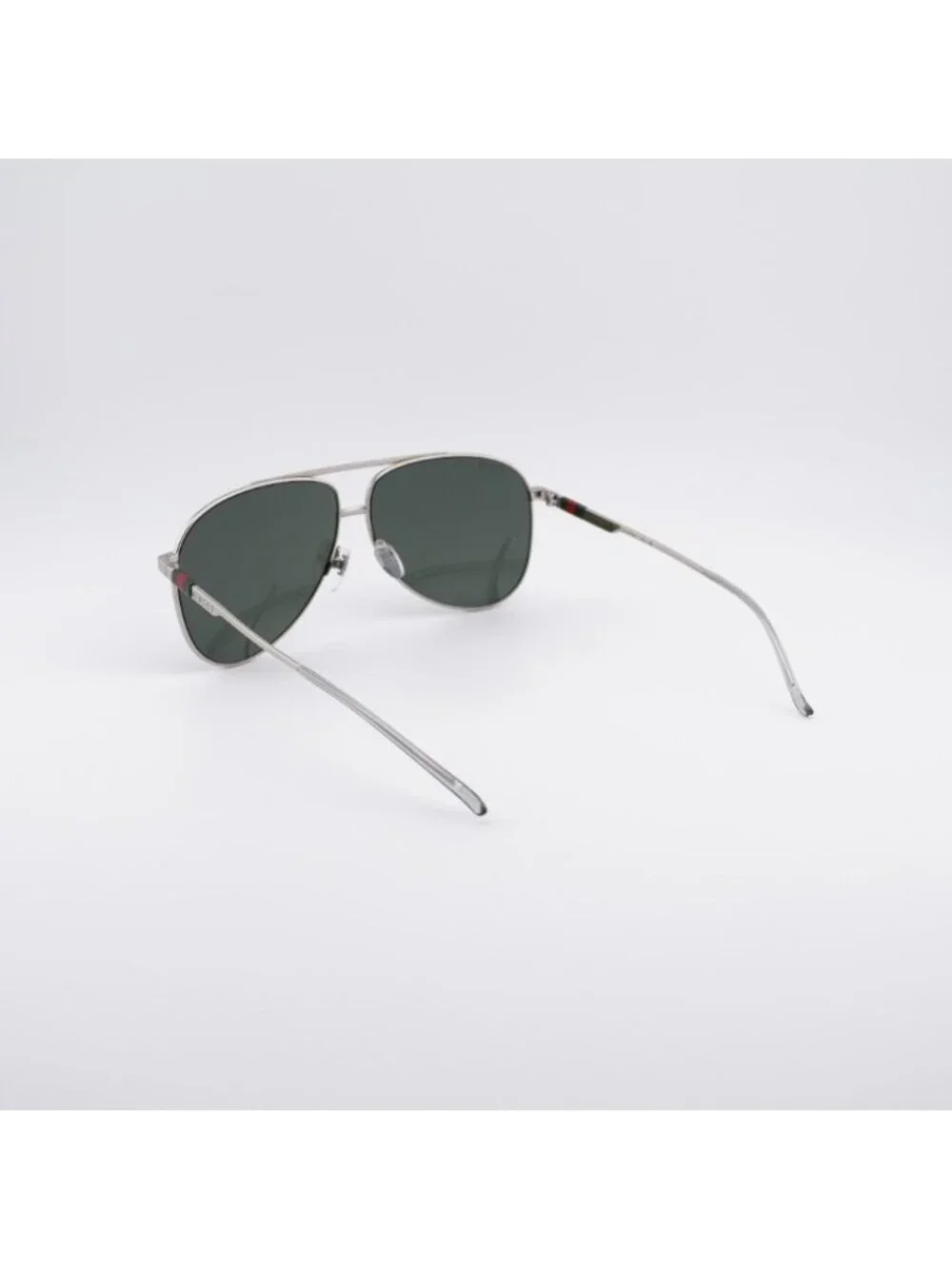 Gucci GG1677S 001 Sunglasses Silver Aviator Frame, Grey Lenses